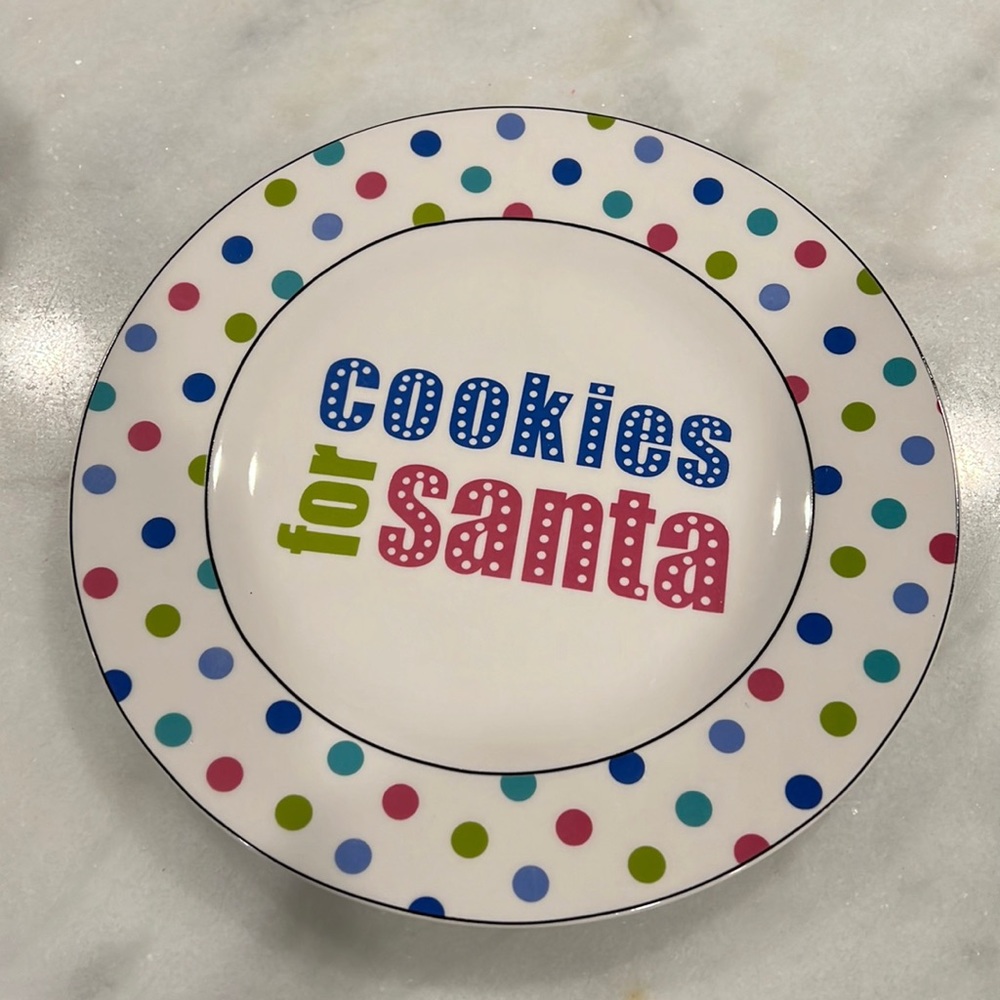 Holiday Home Cookies for Santa Plate